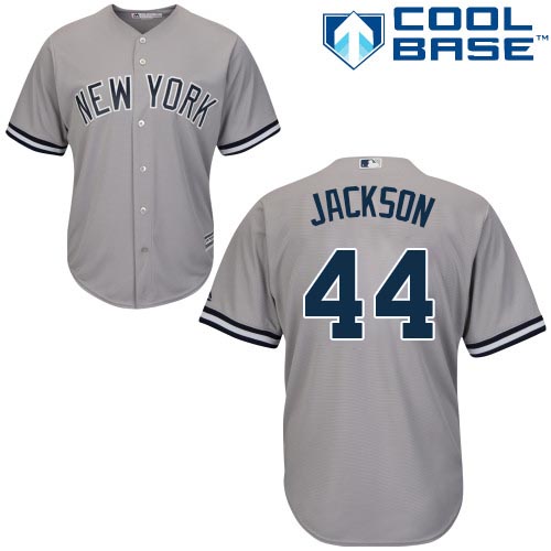 Yankees #44 Reggie Jackson Grey Cool Base Stitched Youth MLB Jersey - Click Image to Close